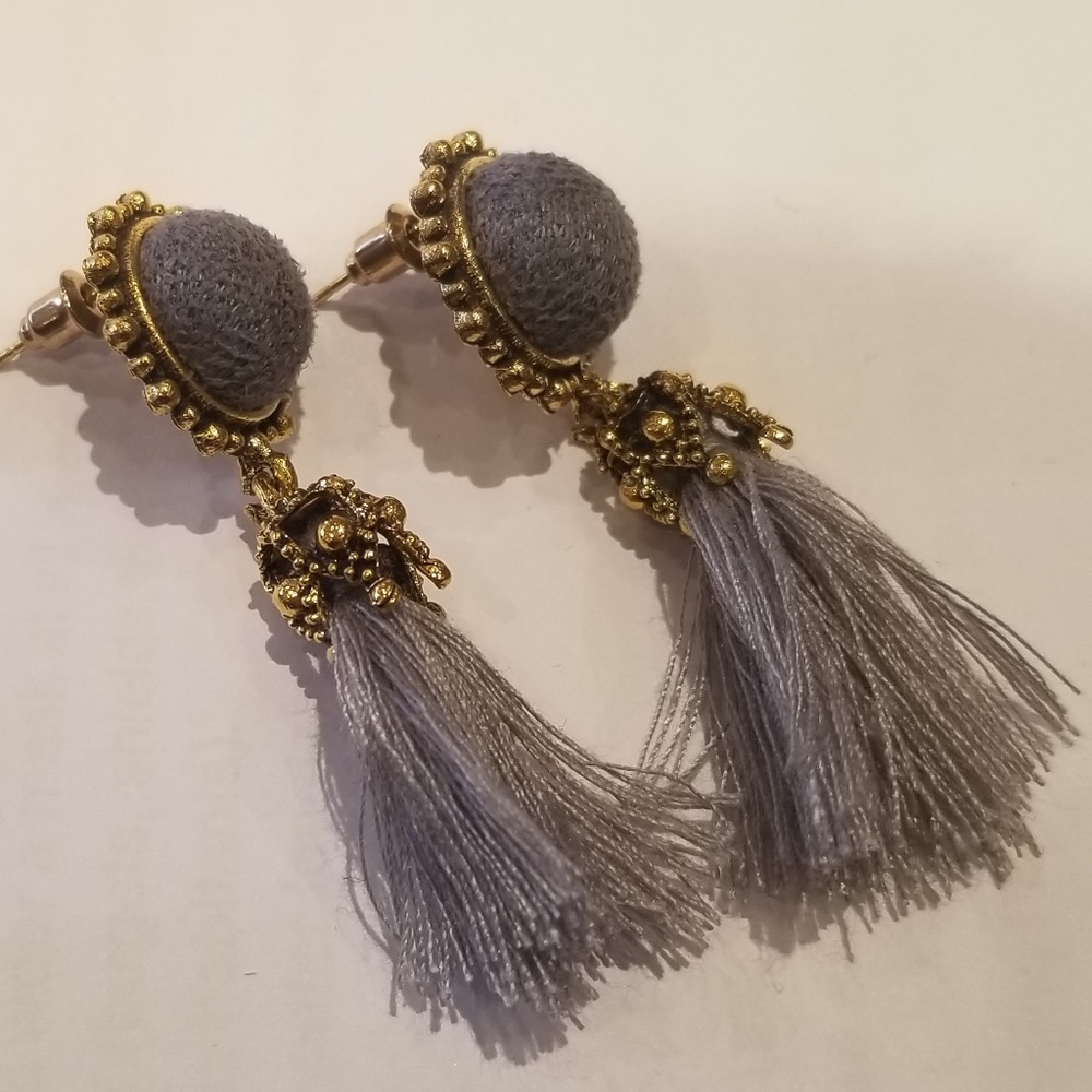 Vintage Hoop Tassel Stud Hook Earrings (Multiple Styles)